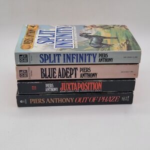Piers‎ Anthony Apprentice Adept 1-4 Paperback Lot Split Infinity Vintage Good